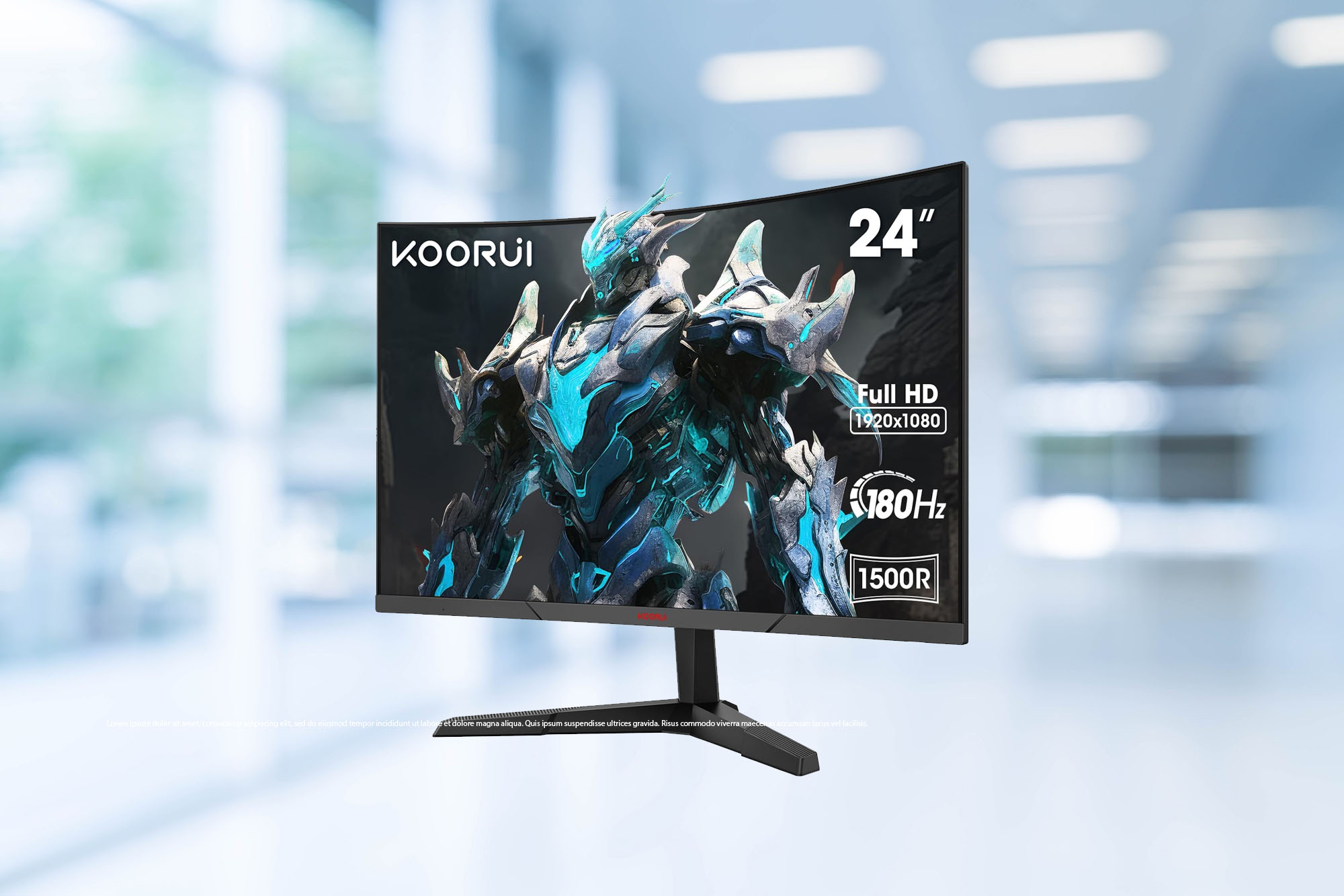 Avis KOORUI 24'' : L'écran PC gaming incurvé 180Hz avec résolution FHD (1080P) abordable qui change tout !