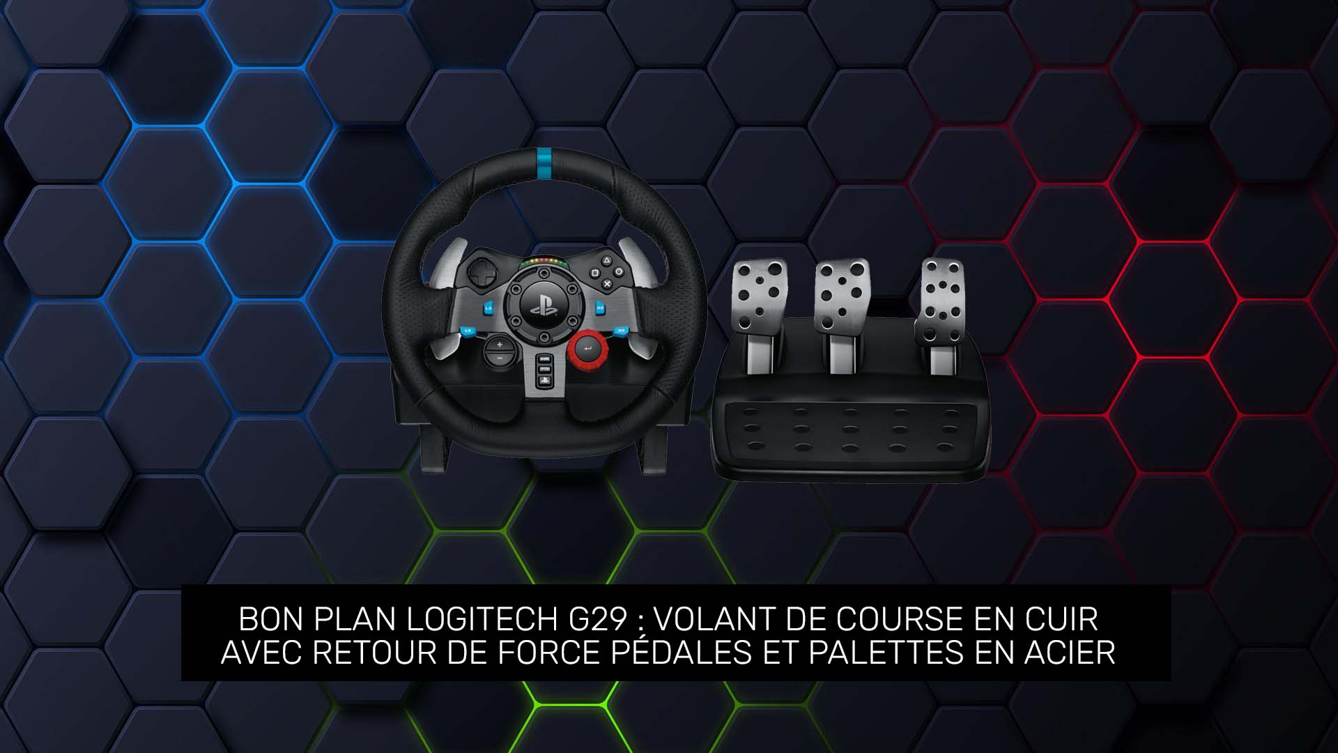 Bon plan Logitech G29 : Volant de Course en Cuir avec Retour de Force, Pédales et Palettes en Acier pour PS5, PS4, PC et Mac