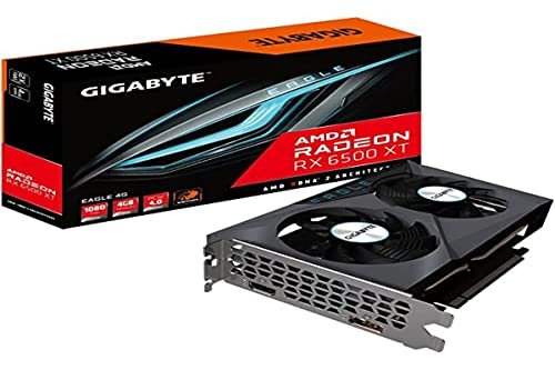 GIGABYTE GV-R65XTEAGLE-4GD Radeon RX 6500 XT 4GB Eagle GDDR6 Ray-Tracing Graphics Card, RDNA2, 1024 Streams, 2825MHz Boost